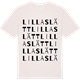 Vintage White t-shirt med Lillaslätt ordlek t-shirt