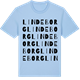 Blue Soul t-shirt med Lindeborg ordlek t-shirt
