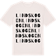 Vintage White t-shirt med Lindskogen ordlek t-shirt