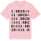 Pink Cotton t-shirt med Linne nabb ordlek t-shirt