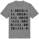 Mid Heather Gray t-shirt med Linne nabb ordlek t-shirt