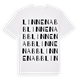 Linne nabb ordlek t-shirt