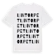 White t-shirt med Lintorpet ordlek t-shirt