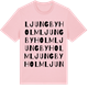 Pink Cotton t-shirt med Ljungbyholm ordlek t-shirt