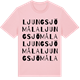 Pink Cotton t-shirt med Ljungsjömåla ordlek t-shirt