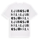 White t-shirt med Ljungsjömåla ordlek t-shirt