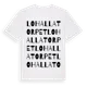 White t-shirt med Lohallatorpet ordlek t-shirt