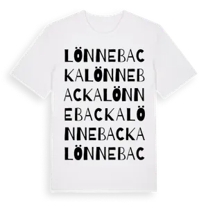 Lönnebacka ordlek t-shirt – ekologisk bomull t-shirt från Pinshirt