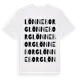 White t-shirt med Lönneborg ordlek t-shirt
