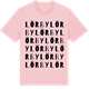 Pink Cotton t-shirt med Lörby ordlek t-shirt