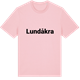 Pink Cotton t-shirt med Lundåkra fetstil t-shirt