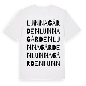 Lunnagården ordlek t-shirt – ekologisk bomull t-shirt från Pinshirt