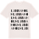 Vintage White t-shirt med Lunnaholm ordlek t-shirt