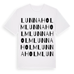 Lunnaholm ordlek t-shirt – ekologisk bomull t-shirt från Pinshirt