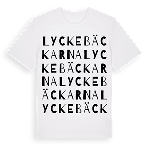 Lyckebäckarna ordlek t-shirt – ekologisk bomull t-shirt från Pinshirt