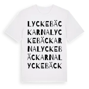 Lyckebäckarna ordlek t-shirt – ekologisk bomull t-shirt från Pinshirt
