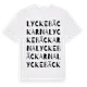 White t-shirt med Lyckebäckarna ordlek t-shirt