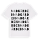 White t-shirt med Madgården ordlek t-shirt