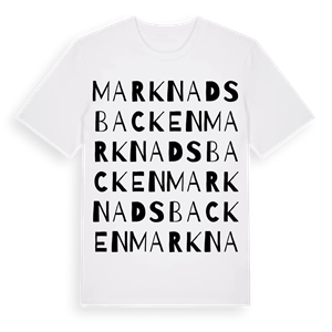 Marknadsbacken ordlek t-shirt – ekologisk bomull t-shirt från Pinshirt