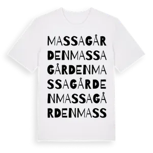 Massagården ordlek t-shirt – ekologisk bomull t-shirt från Pinshirt
