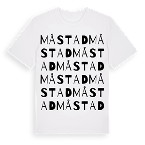 Måstad ordlek t-shirt – ekologisk bomull t-shirt från Pinshirt