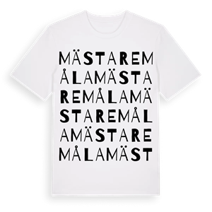 Mästaremåla ordlek t-shirt – ekologisk bomull t-shirt från Pinshirt