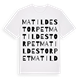 White t-shirt med Matildestorpet ordlek t-shirt