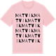 Pink Cotton t-shirt med Matvik ordlek t-shirt