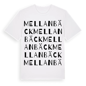 Mellanbäck ordlek t-shirt – ekologisk bomull t-shirt från Pinshirt