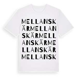 Mellanskär ordlek t-shirt – ekologisk bomull t-shirt från Pinshirt