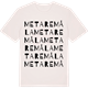Vintage White t-shirt med Metaremåla ordlek t-shirt