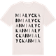 Vintage White t-shirt med Mialyckan ordlek t-shirt