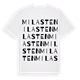 White t-shirt med Milasten ordlek t-shirt