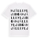 White t-shirt med Mjällby Ljunga ordlek t-shirt