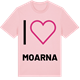 Pink Cotton t-shirt med Jag älskar Moarna t-shirt stort tryck