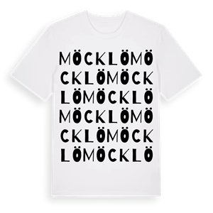 Möcklö ordlek t-shirt – ekologisk bomull t-shirt från Pinshirt