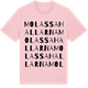 Pink Cotton t-shirt med Molassahallarna ordlek t-shirt
