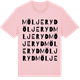 Pink Cotton t-shirt med Möljeryd ordlek t-shirt