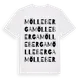 White t-shirt med Mölleberga ordlek t-shirt