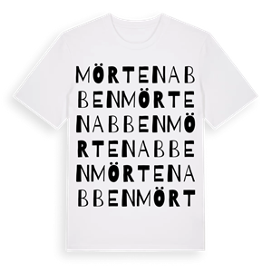 Mörtenabben ordlek t-shirt – ekologisk bomull t-shirt från Pinshirt