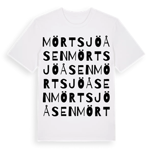 Mörtsjöåsen ordlek t-shirt – ekologisk bomull t-shirt från Pinshirt