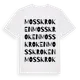 White t-shirt med Mosskroken ordlek t-shirt