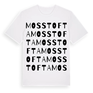 Mosstofta ordlek t-shirt – ekologisk bomull t-shirt från Pinshirt