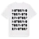 White t-shirt med Motorp ordlek t-shirt