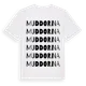 White t-shirt med Muddorna ordlek t-shirt