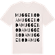 Vintage White t-shirt med Muggeboda ordlek t-shirt