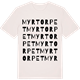 Vintage White t-shirt med Myrtorpet ordlek t-shirt