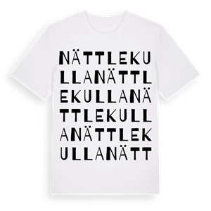 Nättlekulla ordlek t-shirt – ekologisk bomull t-shirt från Pinshirt