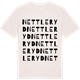 Vintage White t-shirt med Nettleryd ordlek t-shirt