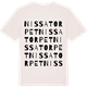 Vintage White t-shirt med Nissatorpet ordlek t-shirt
